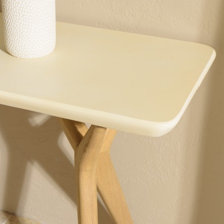 GREGOIRE Console 140x43cm Oak Natural Concrete Beige