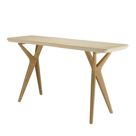 Console GREGOIRE 140x43cm chêne naturel béton beige