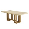 GREGOIRE Rectangular Dining Table 200x100cm - Oak Legs & Concrete Top