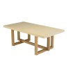 Table basse GREGOIRE rect. 128x64cm pied cubique chêne plateau béton
