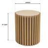 GREGOIRE Round Side Table 44x44cm - Beige and Wood