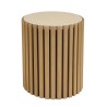 GREGOIRE Round Side Table 44x44cm - Beige and Wood