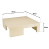 GREGOIRE Square Coffee Table 95x95cm - Beige Concrete
