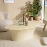 GREGOIRE - Organic-Shaped Beige Concrete Coffee Table