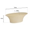 GREGOIRE - Organic-Shaped Beige Concrete Coffee Table