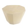 Tabouret GREGOIRE en béton beige - Effet souche d’arbre