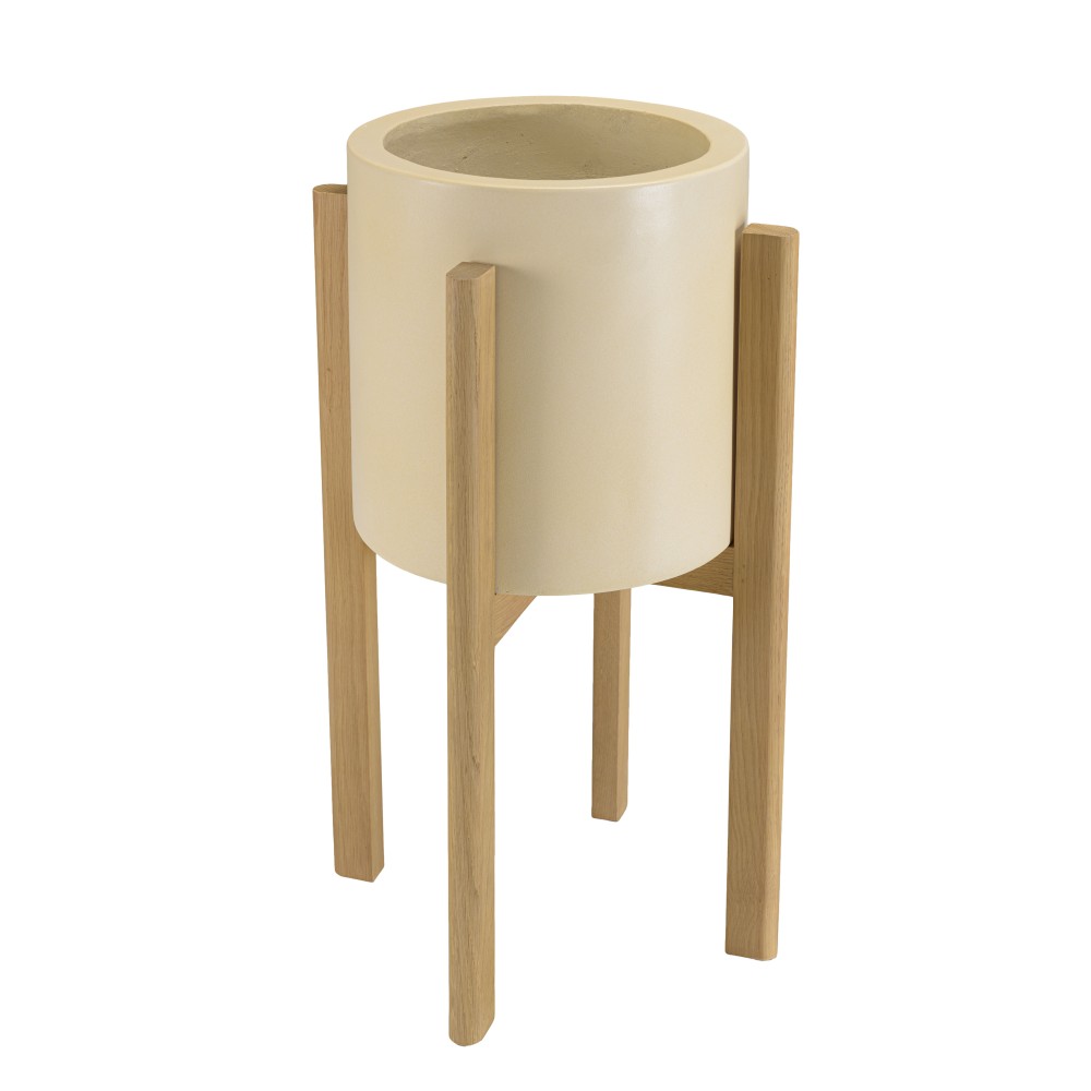 Pot de fleur béton beige GREGOIRE H65cm Pot de fleur béton beige GREGOIRE H65cm