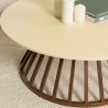 Table basse GREGOIRE 100x100cm acier rouille