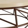 GREGOIRE Coffee Table 100x100cm - Rust Steel Legs & Concrete Top