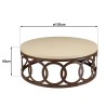 GREGOIRE Coffee Table 105x105cm - Rust-Coloured Steel Legs & Concrete Top
