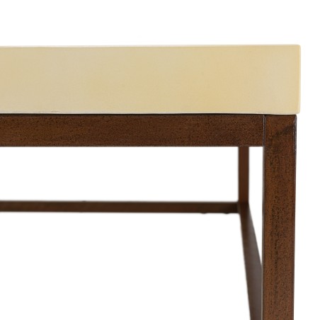 Table basse GREGOIRE 120x120cm plateau béton