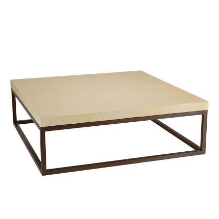 GREGOIRE Coffee Table 120x120cm - Concrete Top & Steel Legs
