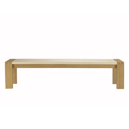 Banc GREGOIRE en chêne naturel 202x40cm
