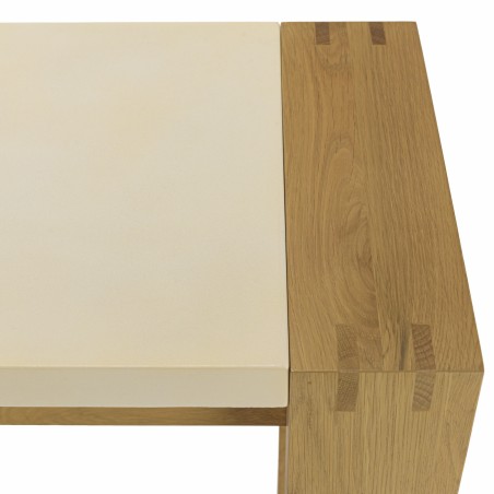 Console GREGOIRE - Chêne naturel et béton beige 135x40cm