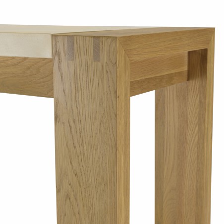 GREGOIRE Natural Oak Console Table 135x40cm - Beige Concrete Top