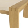 GREGOIRE Rectangular Oak Coffee Table 122x70cm - Beige Concrete Top