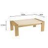 Table basse GREGOIRE en chêne 122x70cm