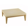 GREGOIRE Square Oak Coffee Table 80x80cm - Beige Concrete Top
