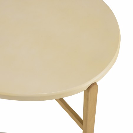 Table basse ovale GREGOIRE 121x81cm chêne béton