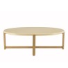 GREGOIRE Oval Coffee Table 121x81cm - Oak Legs & Concrete Top