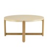 GREGOIRE Round Coffee Table 81x81cm - Oak Legs & Concrete Top