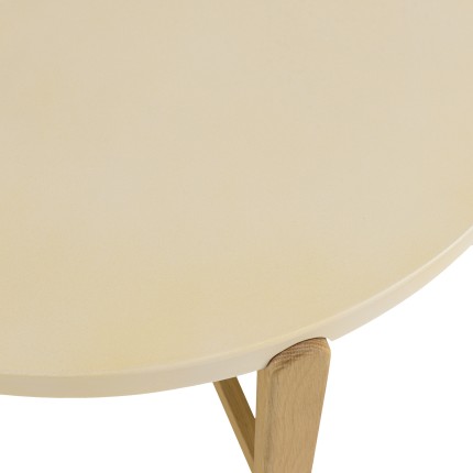 GREGOIRE Round Coffee Table 81x81cm - Oak Legs & Concrete Top