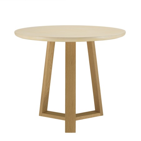 GREGOIRE Round Dining Table 90x90cm - Beige Concrete Top