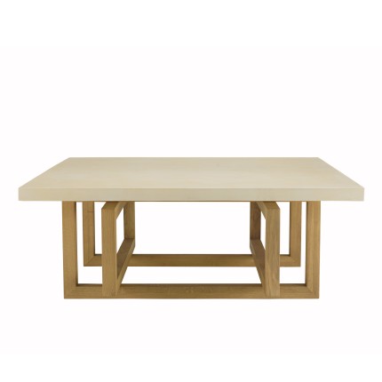 Table basse GREGOIRE - Béton beige et chêne - Conseils d'entretien