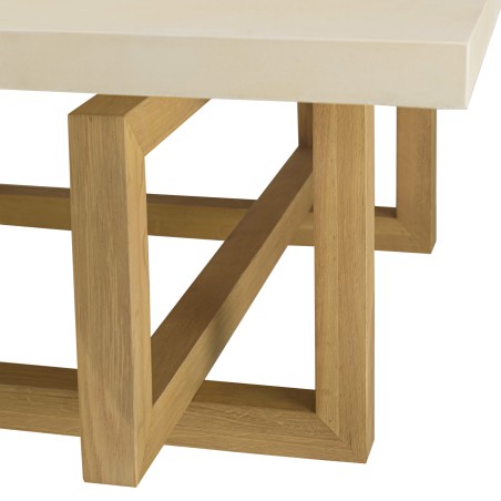 Table basse GREGOIRE - Béton beige et chêne - Conseils d'entretien