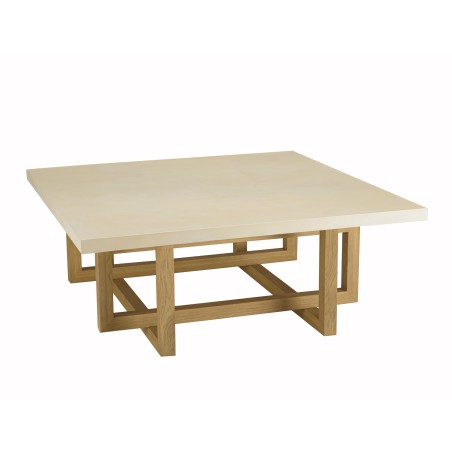 Table basse GREGOIRE - Béton beige et chêne - Conseils d'entretien