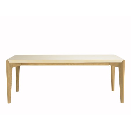 Table à manger GREGOIRE - Béton beige et bois