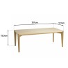 GREGOIRE Rectangular Dining Table 200x100cm - Concrete Top
