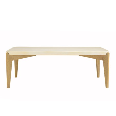GREGOIRE - Rectangular Coffee Table with Bevelled Corners 130x70cm Concrete Top