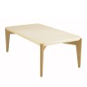 GREGOIRE - Rectangular Coffee Table with Bevelled Corners 130x70cm Concrete Top