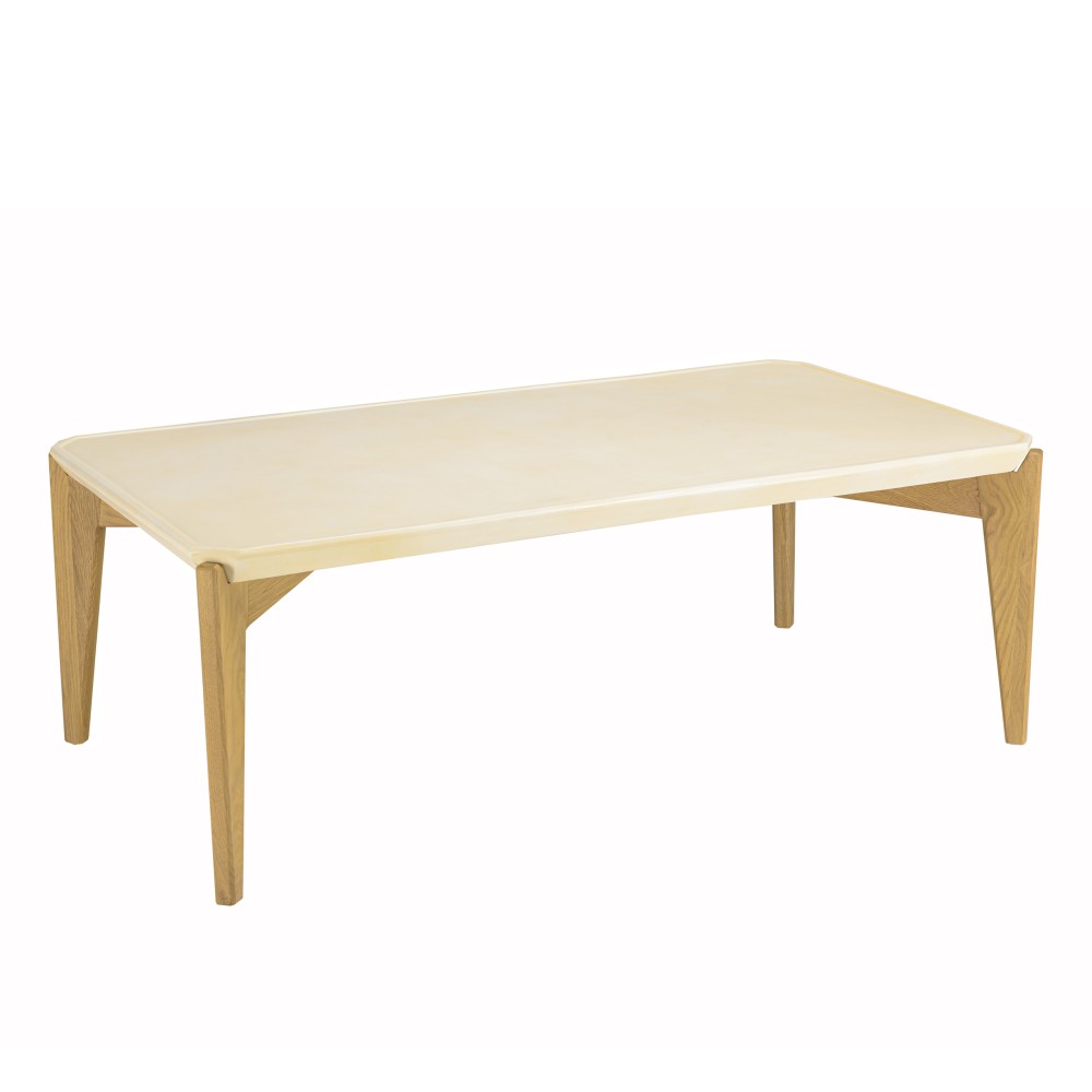 GREGOIRE - Rectangular Coffee Table with Bevelled Corners 130x70cm Concrete Top GREGOIRE - Rectangular Coffee Table with Bevelled Corners 130x70cm Concrete Top