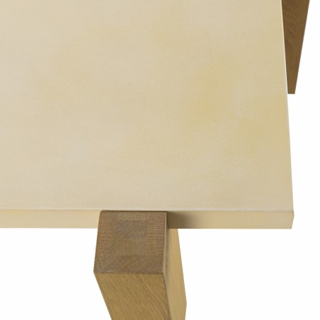 Table basse GREGOIRE rect. 149x84cm chêne plateau béton