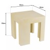 Tabouret GREGOIRE en béton beige 50x50cm