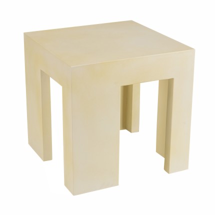 GREGOIRE Square Stool 50x50cm - Beige Concrete Stool
