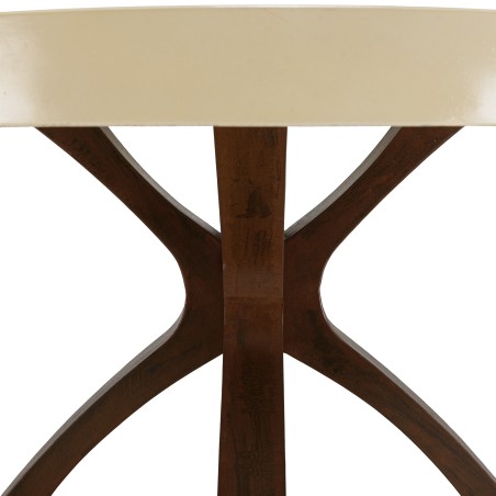 Table à manger GREGOIRE 120x120cm pieds acier béton