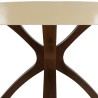 Table à manger GREGOIRE 120x120cm pieds acier béton
