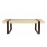 GREGOIRE Rectangular Coffee Table 135x76cm - Rust-Coloured Steel Legs