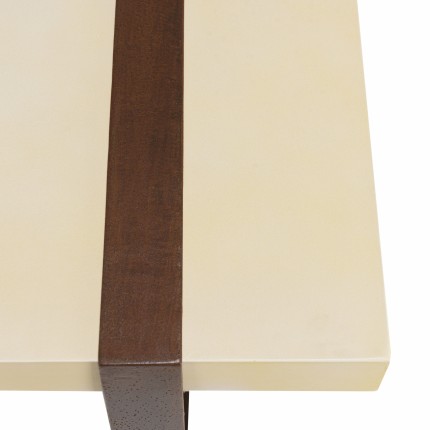 GREGOIRE Rectangular Coffee Table 135x76cm - Rust-Coloured Steel Legs