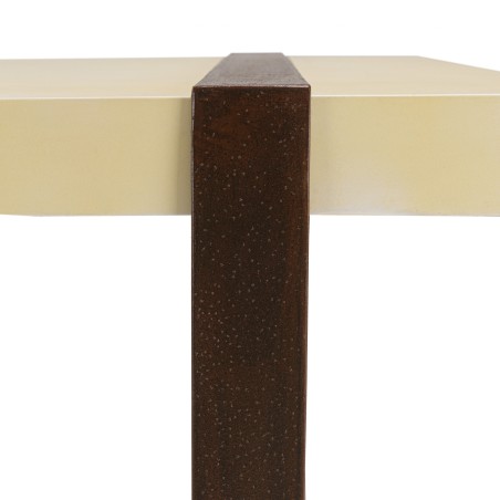 GREGOIRE Rectangular Coffee Table 135x76cm - Rust-Coloured Steel Legs