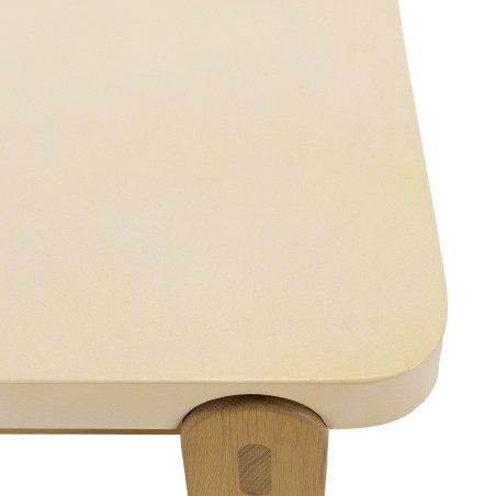 GREGOIRE - Rectangular Dining Table in Natural Oak 200x101cm with Concrete Top