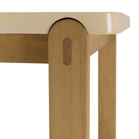 GREGOIRE - Rectangular Dining Table in Natural Oak 200x101cm with Concrete Top
