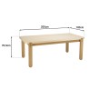 Table à manger GREGOIRE - Chêne naturel 200x101cm