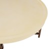 GREGOIRE Coffee Table 82x82cm - Rust-Coloured Steel Legs & Concrete Top