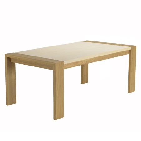 GREGOIRE Rectangular Dining Table in Oak 200x100cm with Concrete Top