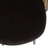 Lot de 2 chaises LEA - Assise tissu noir - Dossier arrondi