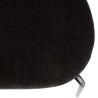 LEA - Set of 2 Chairs with Black Fabric Seat and Cane Backrest